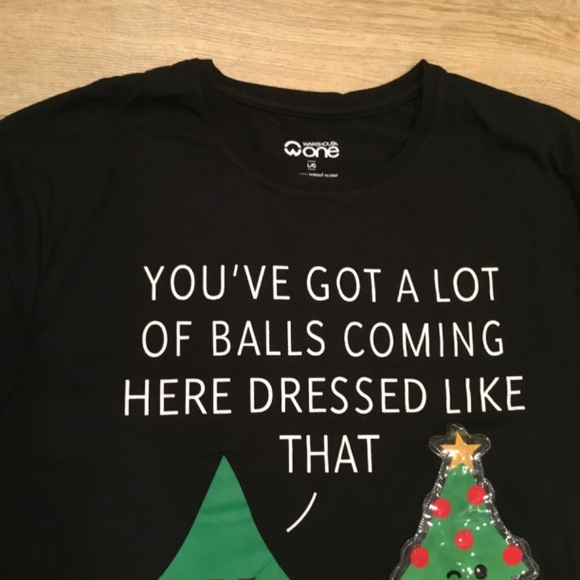 Warehouse One Men’s Funny Christmas T-Shirt Size Large - Picture 3 of 5